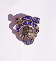 Circa 1930 English fire enamel badge, women's section britisch legion