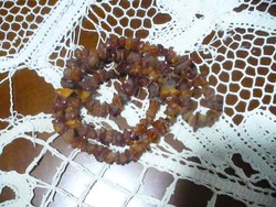Old raw amber chain
