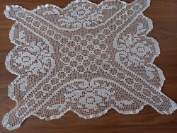 Hand crocheted tablecloth 90x70 cm
