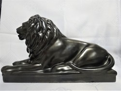 A rarity! Terracotta black lion teichert-werke meissen ca. 1930