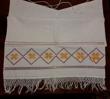 Old embroidered linen apron