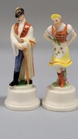 Pair of folk mini figures from Herend
