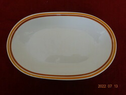 Alföldi porcelain brown striped oval plate. He has! Jokai.
