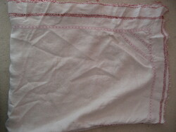 Old linen tablecloth 120x102 cm