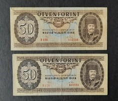 50 forint 1975 - 2 db