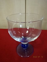 Blue goblet with a base, height 14.5 cm. He has! Jokai.