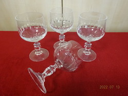 Crystal goblet with foot, four pieces. He has! Jokai.