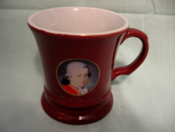 Mug with gilt music, mozart portrait