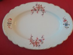 Large size steak bowl with floral pattern