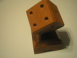 N7 A kocka el van vetve Antik súlyos fém jelzett levélnehezék vagy dísznek dobókocka ajándékozhatóan