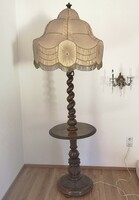 Antik nagy állólámpa eredeti búrával 210cm magas (lámpa, kisasztal)