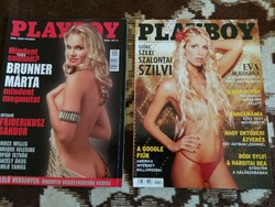 Playboy magazin 2 db Magyar kiadás. Brunner Márta, Szalontai Szilvi