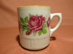 Pink Zsolnay skirted mug, cup