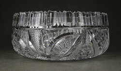1J801 polished crystal fruit serving bowl 9 x 20 cm