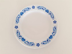 Retro Alföldi porcelán kis tányér kék mintás desszertes