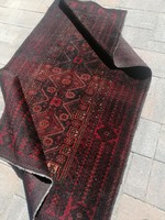 ﻿Afgán baluch kézi csomózású nomád szőnyeg.