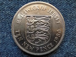 Jersey II. Erzsébet 10 új penny 1980 (id54518)