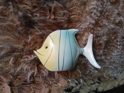 Art deco Hóllóház porcelain fish 13 cm