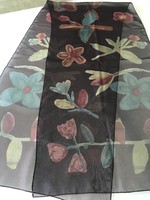 Feliciani scarf with huge flowers, 155 x 37 cm