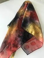 Huge silk scarf with woven silk dots, 100 x 100 cm