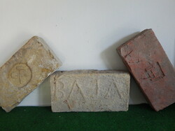 Old Hungarian coat of arms bricks, Bajai, miner and Hortobágy for sale together! No. 2.