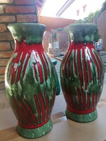 Retro continuous glazed large ceramic vases 30.5 cm