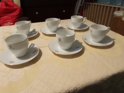 MZ Csehszlovák kávés készlet kanna és tejszínes 6 csésze+alj
