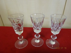 Lip base liqueur glass, three pieces for sale. He has! Jokai.