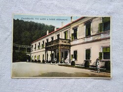 Antik magyar színezett fotólap/képeslap Parádfürdő Ybl szálló 1910-20 körüli