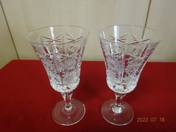 Ajka crystal white wine stemmed glass, two pieces in one. He has! Jokai.