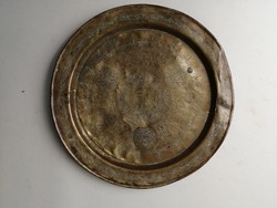 Judaica - antique, patinated copper bowl