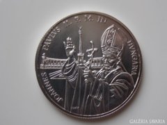 1991 BU Pápa látogatás ezüst 500 forint UNC 02.