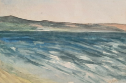 Jenó Szőnyi: waves, 1984 (watercolor 16x22 cm)