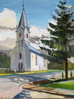 A work by a Transcarpathian Ukrainian painter of the Reformed church in Szatmárcsek