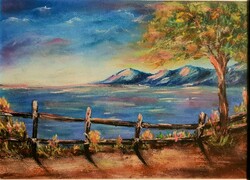 Pastel landscape 2. - Molnár Ilcsi's own painting - soft pastel