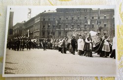 1938 HORTHY MIKLÓS XXXIV. Nemzetközi Eucharisztikus Kongresszus felvonulás ANDRÁSSY Ú KORABELI FOTÓ