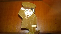 Vintage- Svejk a derék katona v. vasutas ?  -bross,kitűző