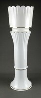 1J884 white glazed ceramic pedestal + flower pot 61.5 Cm