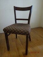 Barna fa kárpitozott szék, ülés mérete 43 x 43 cm. Ápolás szükséges Vanneki! Jókai