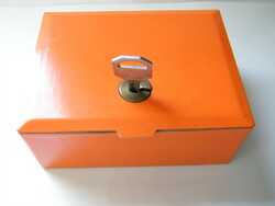 Retro mini metal safe with key