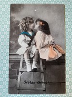 Régi fotó képeslap 1921 gyerekek levelezőlap