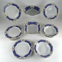 1J840 old Zsolnay Marie Antoinette porcelain dinner set for 6 people 14 pieces