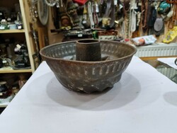 Old metal bowl form