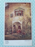 Régi képeslap Wiener Kunst Daniel Hock a pihenők művészeti levelezőlap