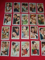 Antik 1930 gyűjthető PLAYERS NAVY CUT cigaretta reklámkártyák Filmsztár párok plakátok  egyben 8.