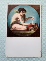 Régi képeslap V. Kandler kísértés művészi levelezőlap