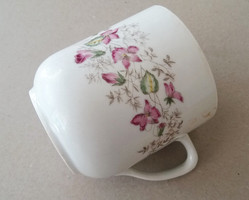 Régi porcelán ibolya mintás bögre vintage csésze 9 cm