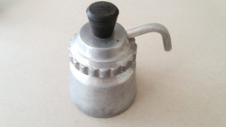 Retro aluminum mini coffee maker, vintage decor, 11 cm