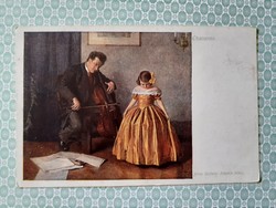 Régi képeslap 1917 Wiener Kunst művészeti levelezőlap
