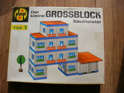 Retro DDR plasztik blokkház építőjáték